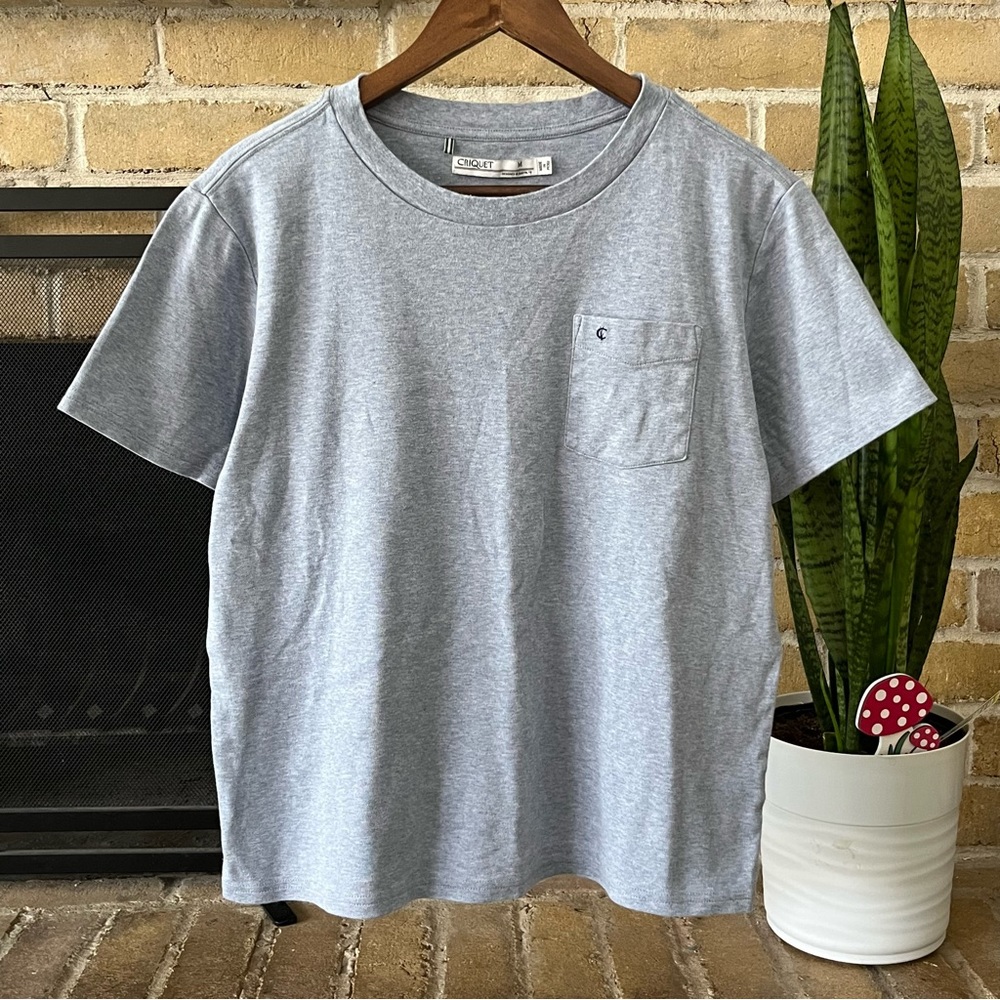 Criquet Mens Blue Short Sleeve Pocket T Shirt Size Medium